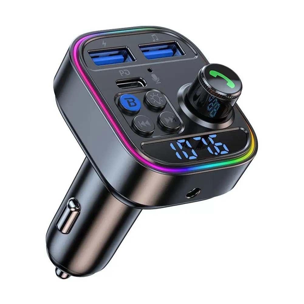 Bluetooth 5.3 FM Transmitter Wireless Bluetooth Car Type-C Handsfree Receiver MP3 Charger Player Car Call USB Adapter Radio B8A4
Bluetooth 5.3 FM Transmitter Wireless Bluetooth Car Type-C Handsfree Receiver MP3 Charger Player Car Call USB Adapter Radio B8A4