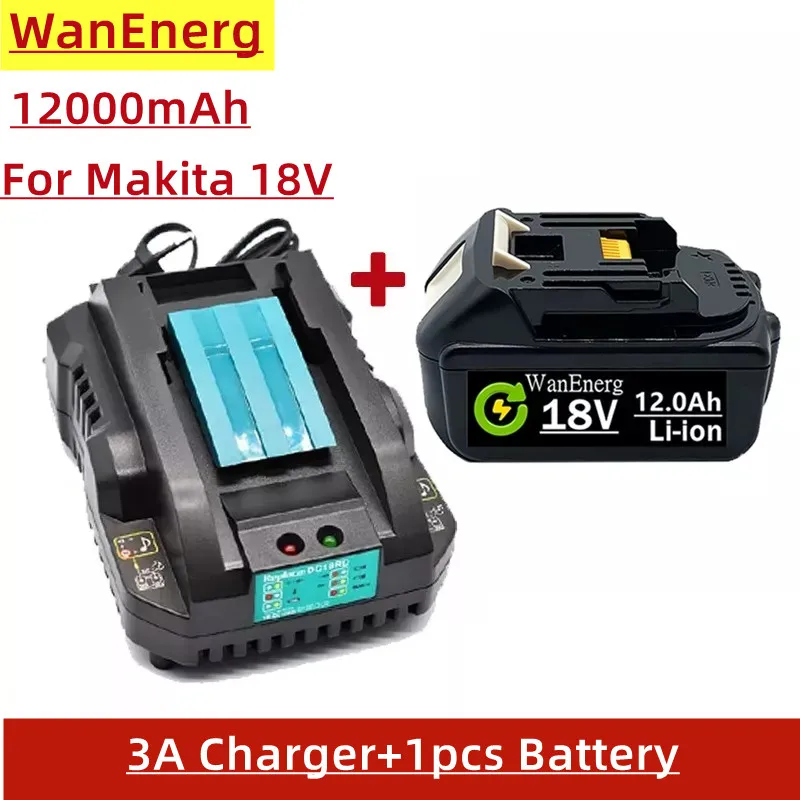 18V Newest Rechargeable Battery For Makita Power Tools 18V 12000mAh Li-Ion Replacement BL1840 BL1850 BL1830 BL1860 BLXT400
18V Newest Rechargeable Battery For Makita Power Tools 18V 12000mAh Li-Ion Replacement BL1840 BL1850 BL1830 BL1860 BLXT400