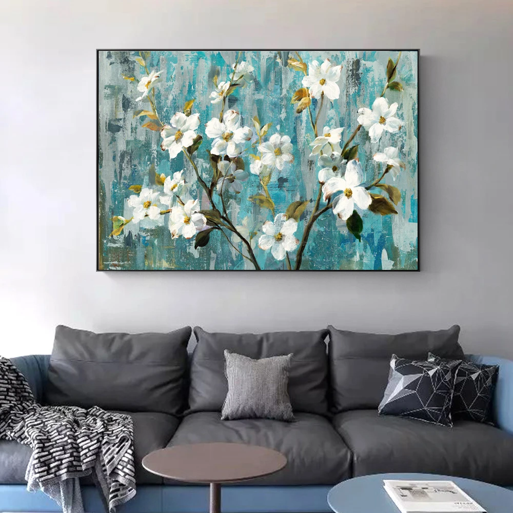 

Абстрактные цветы орхидеи Масляные картины печать на холсте фотообои с современными цветами для домашнего декора
