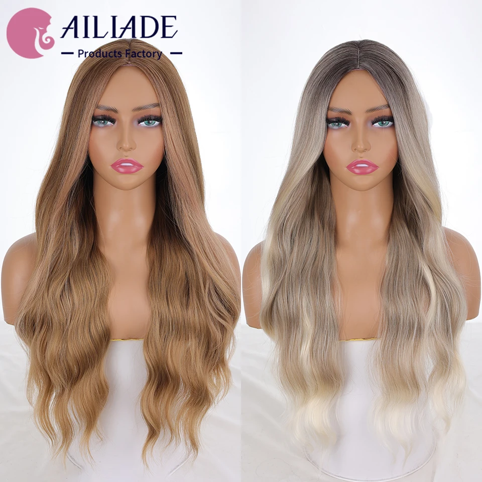 AILIADE Long Wavy Synthetic Wig for Women Heat Resistant Ombre Brown Middle Part Wig Natural Daily Cosplay Party Lolita Hair 
AILIADE Long Wavy Synthetic Wig for Women Heat Resistant Ombre Brown Middle Part Wig Natural Daily Cosplay Party Lolita Hair