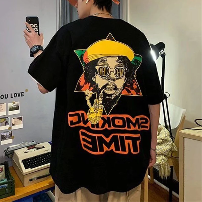 High Street T-Shirt for Men Short Sleeves Summer Loose Hip Hop Oversize T Shirts Man Casual Half Sleeve Tees O-Neck Tshirt Top
High Street T-Shirt for Men Short Sleeves Summer Loose Hip Hop Oversize T Shirts Man Casual Half Sleeve Tees O-Neck Tshirt Top