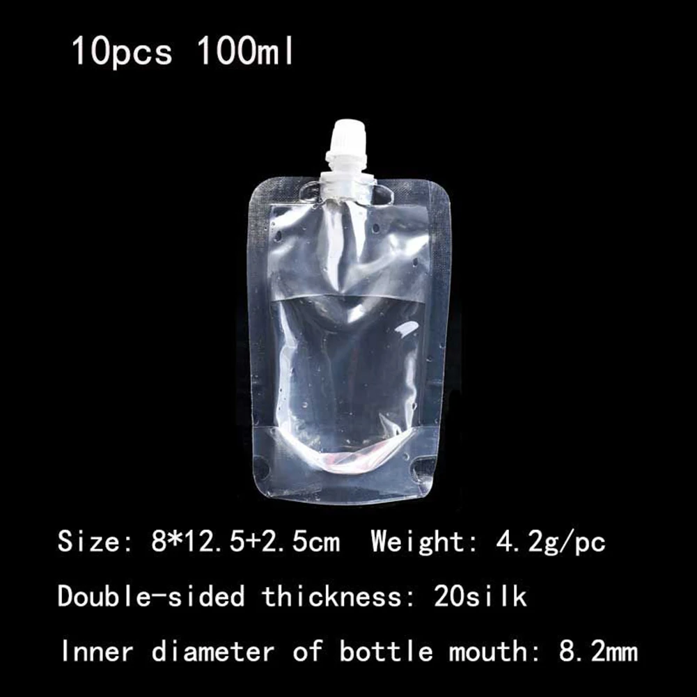 10PCS Travel Drink Spout Pouches Transparent Plastic Bags Sealed Juice Storage Bag Beverage Summer Ice Cold Drink Pouch Portable
10PCS Travel Drink Spout Pouches Transparent Plastic Bags Sealed Juice Storage Bag Beverage Summer Ice Cold Drink Pouch Portable