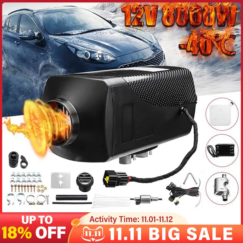 New 8KW 12V Car Heater Air Diesels Heater Parking Heater With LCD Screen Control for RV Motorhome Trailer Trucks Boat
New 8KW 12V Car Heater Air Diesels Heater Parking Heater With LCD Screen Control for RV Motorhome Trailer Trucks Boat