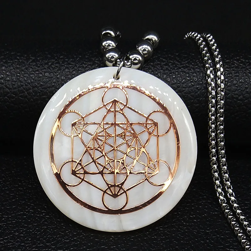 Flower of Life Shell Stainless Steel Chain Necklace Women Rose Gold Color Long Big Statement Necklace Jewelry colgante N20090S07
Flower of Life Shell Stainless Steel Chain Necklace Women Rose Gold Color Long Big Statement Necklace Jewelry colgante N20090S07