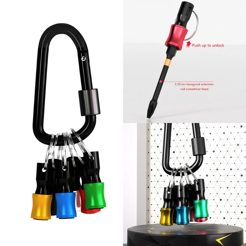 6Pcs 1/4 Inch Keychain Extension Bar Screwdriver Bits Holder Set for Hand-held Screwdrivers and Drill Bits Compact 40JE
6Pcs 1/4 Inch Keychain Extension Bar Screwdriver Bits Holder Set for Hand-held Screwdrivers and Drill Bits Compact 40JE