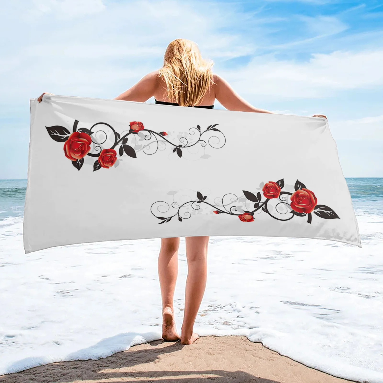 Red Rose Vine Flower Microfiber Household Large Bath Towel Shower Face Hair Towel Absorbent Travel Sports Yoga Beach Towels
Red Rose Vine Flower Microfiber Household Large Bath Towel Shower Face Hair Towel Absorbent Travel Sports Yoga Beach Towels