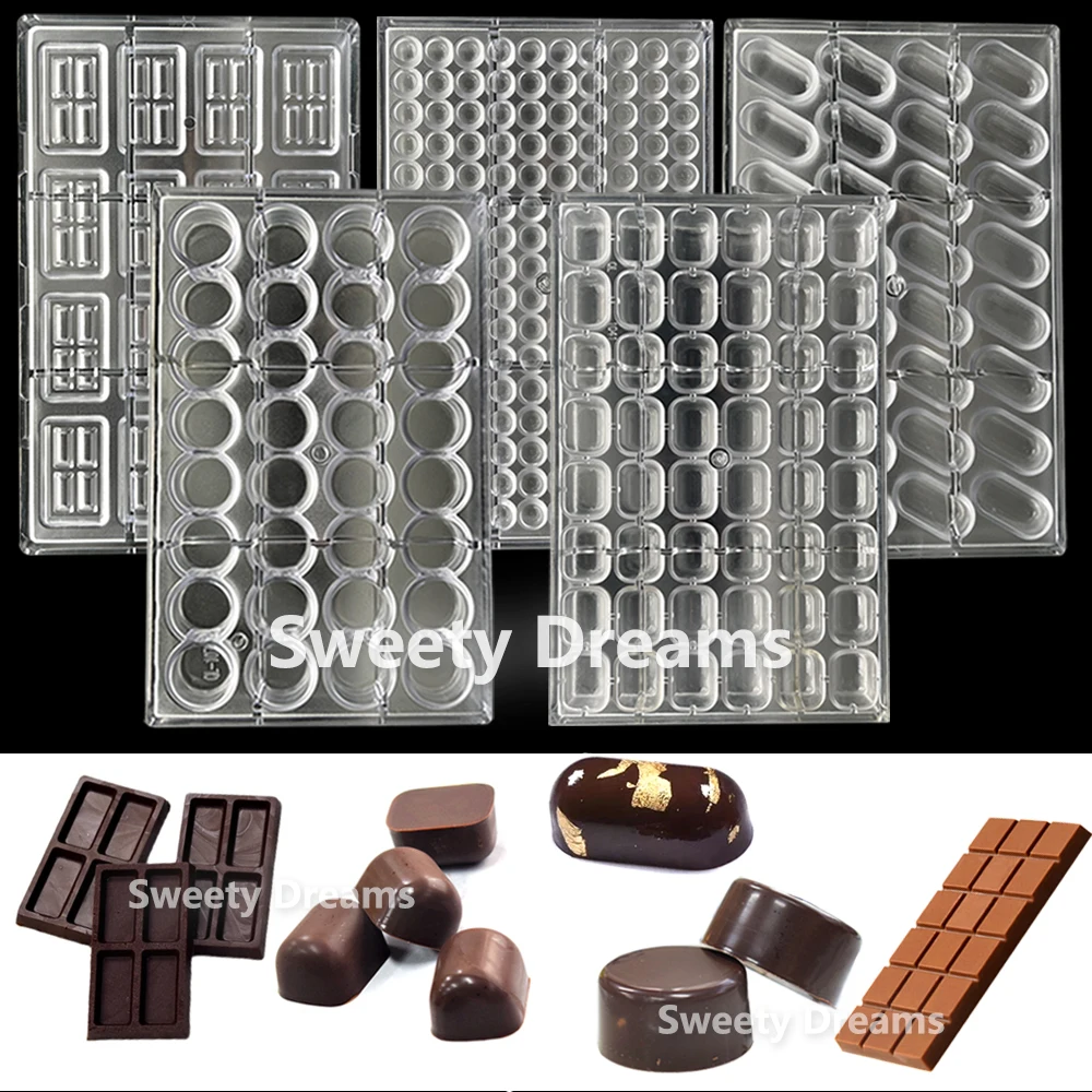 3D Polycarbonate Chocolate Mould For Chocolates Bar Molds Tray Cake Form Candy Baking Pastry Bakery Tools
3D Polycarbonate Chocolate Mould For Chocolates Bar Molds Tray Cake Form Candy Baking Pastry Bakery Tools
