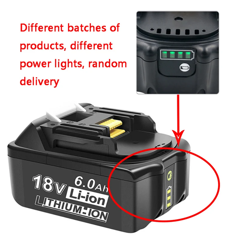 100% Original For Makita 18V 6000mAh Rechargeable Power Tools Battery with LED Li-ion Replacement LXT BL1860B BL1860 BL1850
100% Original For Makita 18V 6000mAh Rechargeable Power Tools Battery with LED Li-ion Replacement LXT BL1860B BL1860 BL1850