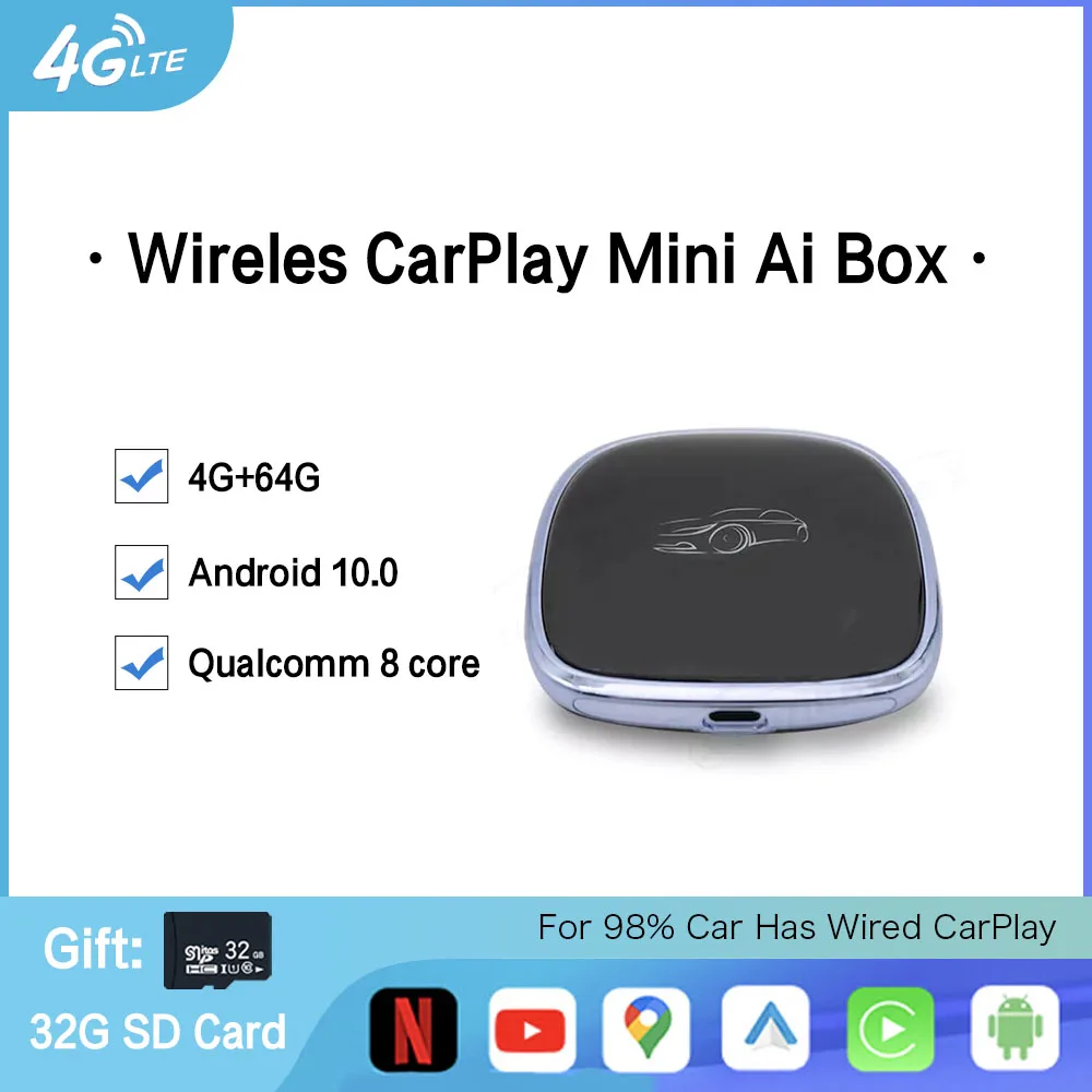Carplay 4 + 64G беспроводной мини Android 10,0 Box Автомобильный мультимедийный плеер Plug and Play Mirror Link для Benz Audi автомобиль Volkswagen Kia Toyota
Carplay 4 + 64G беспроводной мини Android 10,0 Box Автомобильный мультимедийный плеер Plug and Play Mirror Link для Benz Audi автомобиль Volkswagen Kia Toyota