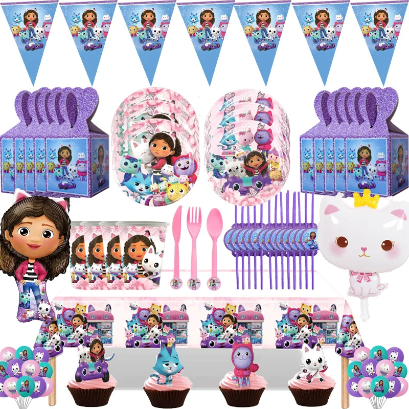 Gabby’s Dollhouse Birthday Party Supplies Cups Plates Tablecloth Balloons Banner Napkin for Kids Baby Shower Party Decorations
Gabby’s Dollhouse Birthday Party Supplies Cups Plates Tablecloth Balloons Banner Napkin for Kids Baby Shower Party Decorations