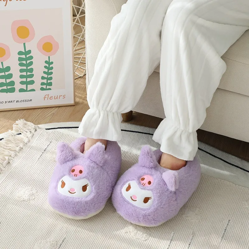Sanrio Cartoon Cute Kuromi Home Plush Shoes Winter Women Kawaii Plushies Indoor Cotton Slippers Warm Anti-Skid For Girls Gifts
Sanrio Cartoon Cute Kuromi Home Plush Shoes Winter Women Kawaii Plushies Indoor Cotton Slippers Warm Anti-Skid For Girls Gifts