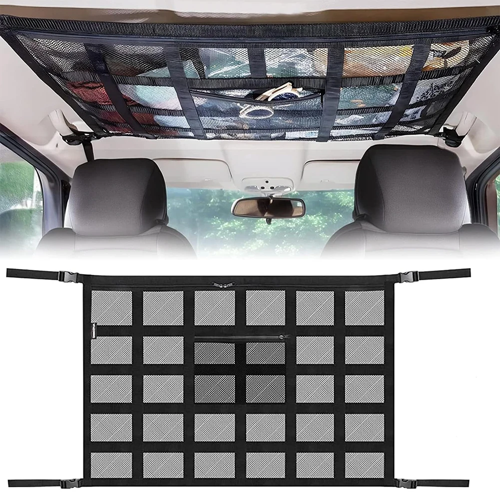 1pc Universal Car Luggage Storage Net / Double Mesh Roof Storage Net Nylon + Rubber Car Black Roof-Net With Cross Strap 78*53cm
1pc Universal Car Luggage Storage Net / Double Mesh Roof Storage Net Nylon + Rubber Car Black Roof-Net With Cross Strap 78*53cm
