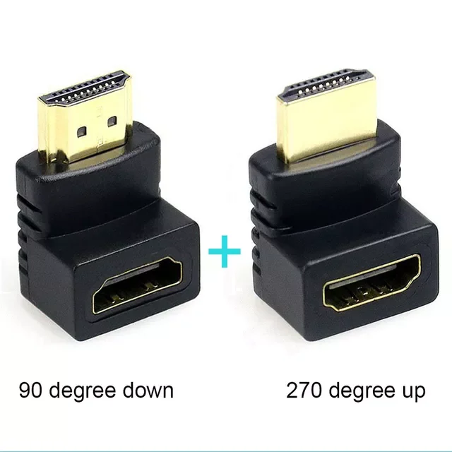 Адаптер под прямым углом 90 градусов, совместимый с HDMI, преобразователь на 270 градусов, удлинитель «штырь-гнездо», угловой разъем
Адаптер под прямым углом 90 градусов, совместимый с HDMI, преобразователь на 270 градусов, удлинитель «штырь-гнездо», угловой разъем