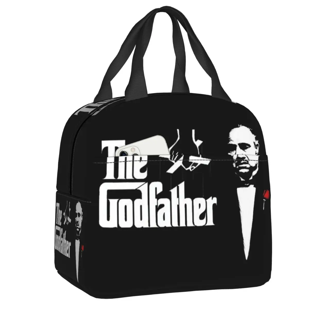 Padrino The Godfather Insulated Lunch Bag for Women Resuable Horror Gangster Movie Cooler Thermal Lunch Box Beach Camping Travel
Padrino The Godfather Insulated Lunch Bag for Women Resuable Horror Gangster Movie Cooler Thermal Lunch Box Beach Camping Travel