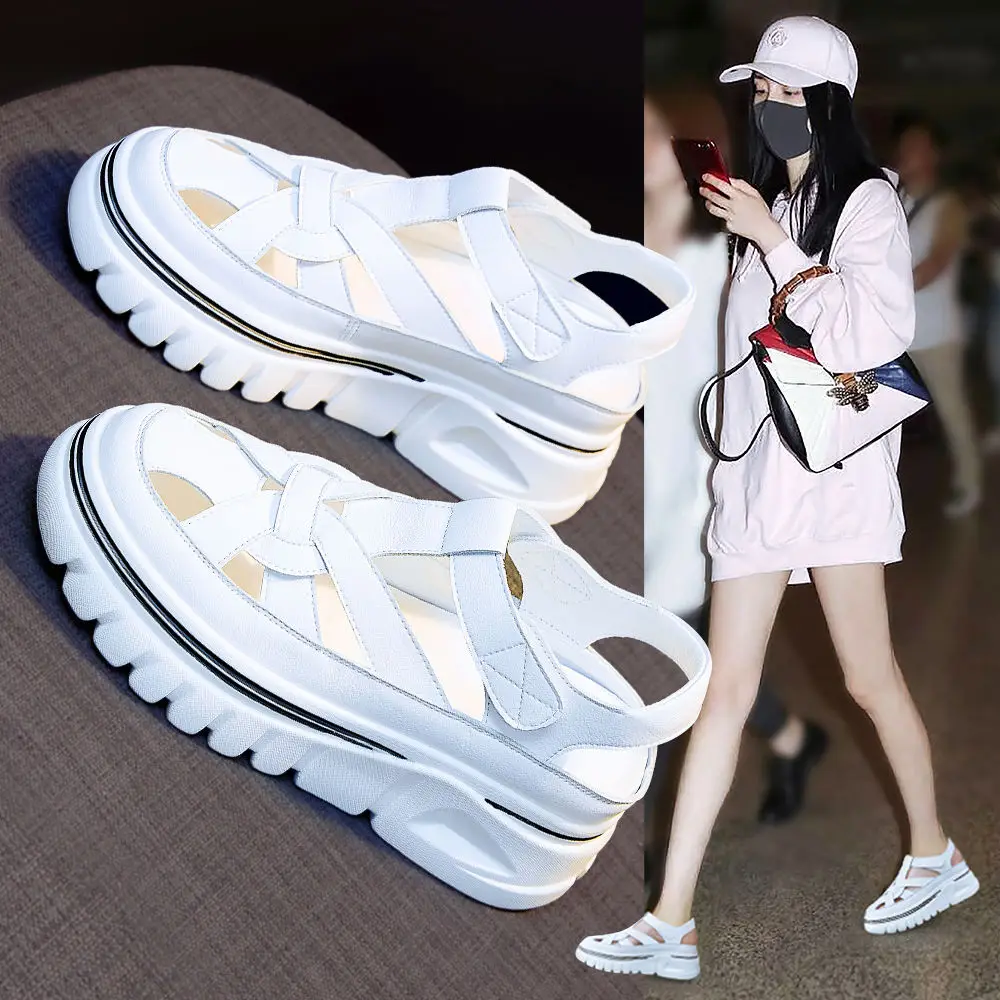 Outdoor Sandals Women's 2022 New Comfort Soft Bottom Lightweight Platform Shoes Casual All-Matching Genuine Leather Shoes
Outdoor Sandals Women's 2022 New Comfort Soft Bottom Lightweight Platform Shoes Casual All-Matching Genuine Leather Shoes