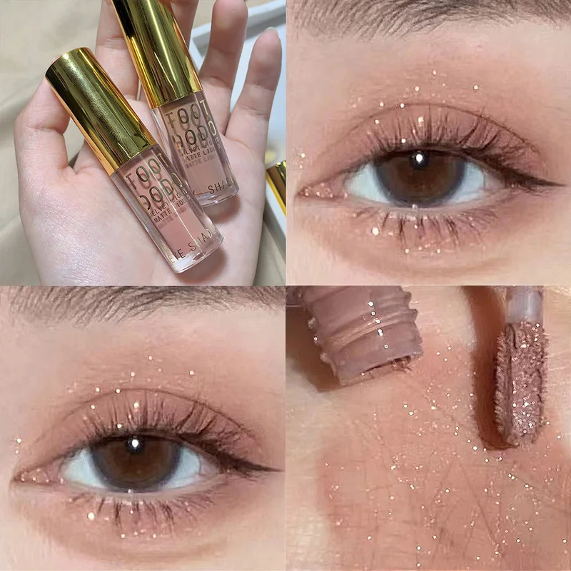 6 Color Liquid Eyeshadow Milk Coffee Glitter Fine Shimmer Eyeshadow Waterproof Lasting Cheek Contour Blush Lying Silkworm Makeup 
6 Color Liquid Eyeshadow Milk Coffee Glitter Fine Shimmer Eyeshadow Waterproof Lasting Cheek Contour Blush Lying Silkworm Makeup