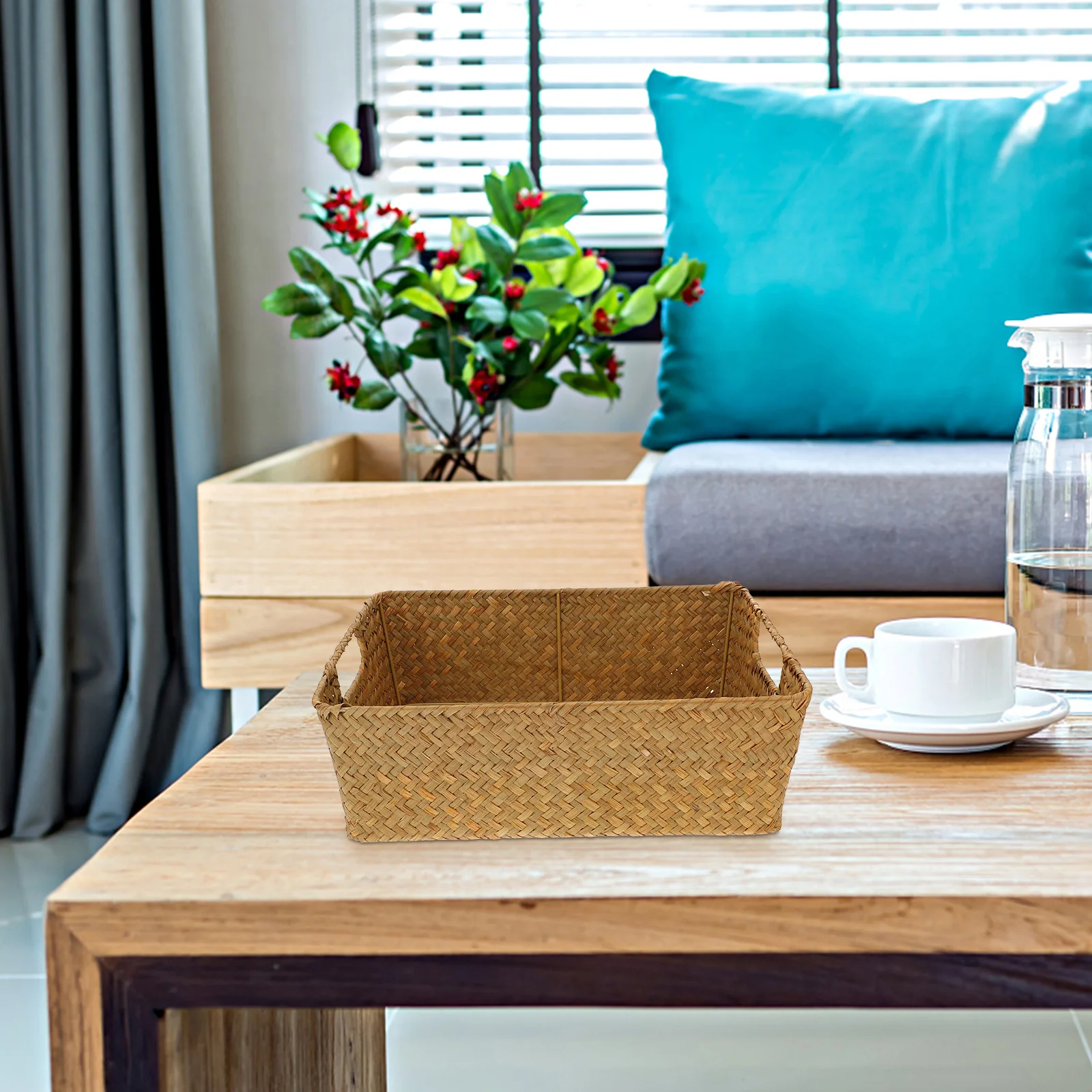 Basket Storage Baskets Wicker Wovenseagrass Organizerrattan Fruit Bin Bins Large Rectangular Hamper Seaweedpantry Makeup Serving 
Basket Storage Baskets Wicker Wovenseagrass Organizerrattan Fruit Bin Bins Large Rectangular Hamper Seaweedpantry Makeup Serving