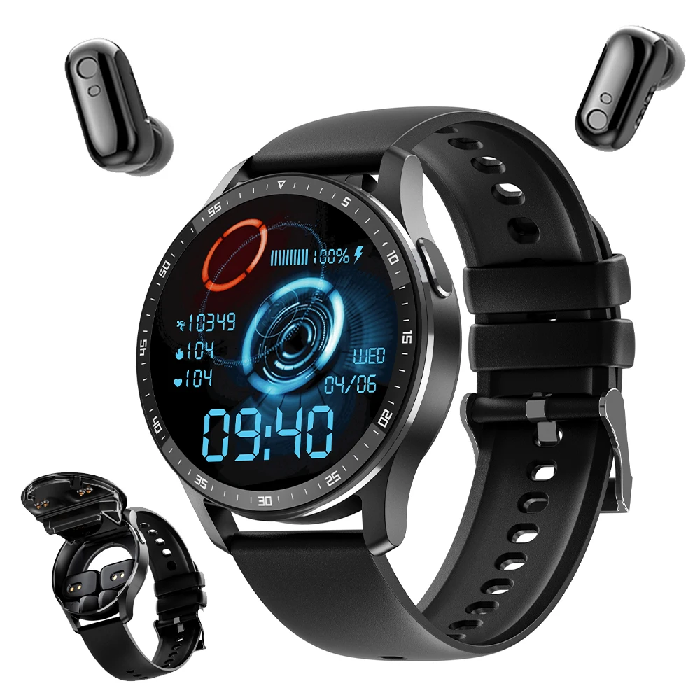 Smartwatch with Earbuds Bluetooth Headset Speaker Music Heart Rate Monitor and Sports Tracker
Smartwatch with Earbuds Bluetooth Headset Speaker Music Heart Rate Monitor and Sports Tracker