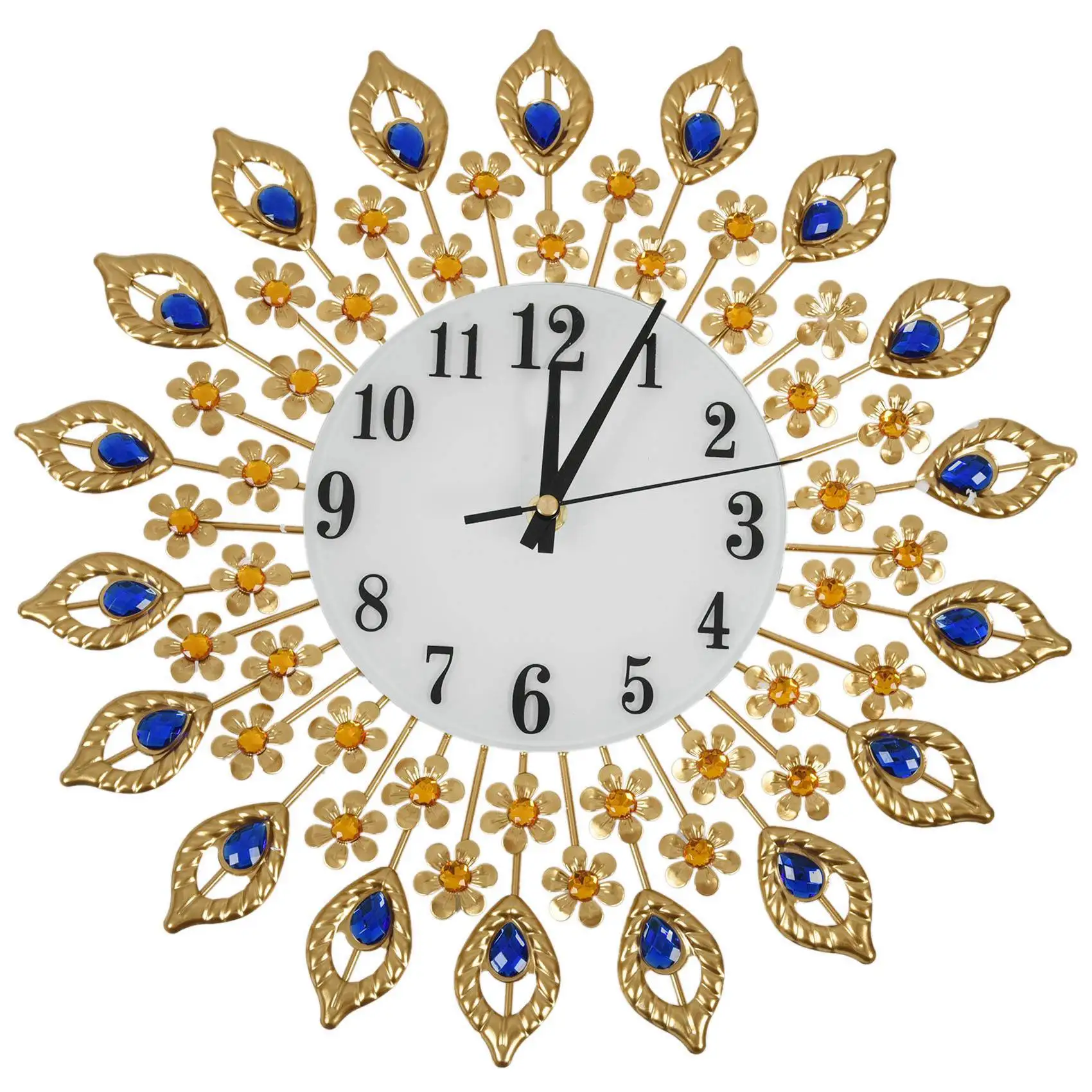 Luxury Artificial Crystal Diamond Large Wall Clock Metal Living Room Wall Clock Home Art Decoration (#1 Gold)
Luxury Artificial Crystal Diamond Large Wall Clock Metal Living Room Wall Clock Home Art Decoration (#1 Gold)
