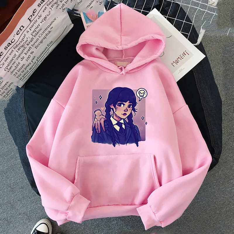Wednesday Addams Graphic Hoodies Autumn Winter Fashion Streetwear Famale Sweatshirt Gothic Manga Print Casual Woman's Hoody
Wednesday Addams Graphic Hoodies Autumn Winter Fashion Streetwear Famale Sweatshirt Gothic Manga Print Casual Woman's Hoody
