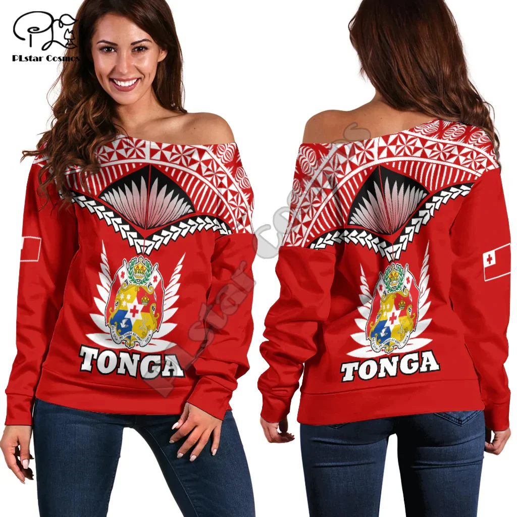 Polynesian Country Tonga Island Flag Tattoo Tribal 3DPrint Women Casual Funny Harajuku Off Shoulder Sweatshirts Long Sleeves X6
Polynesian Country Tonga Island Flag Tattoo Tribal 3DPrint Women Casual Funny Harajuku Off Shoulder Sweatshirts Long Sleeves X6