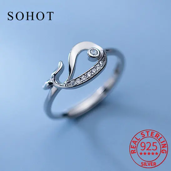 Real 925 Sterling Silver Zircon Hollow Whales Adjustable Ring For Fashion Women Classic Fine Jewelry Minimalist Bijoux
Real 925 Sterling Silver Zircon Hollow Whales Adjustable Ring For Fashion Women Classic Fine Jewelry Minimalist Bijoux