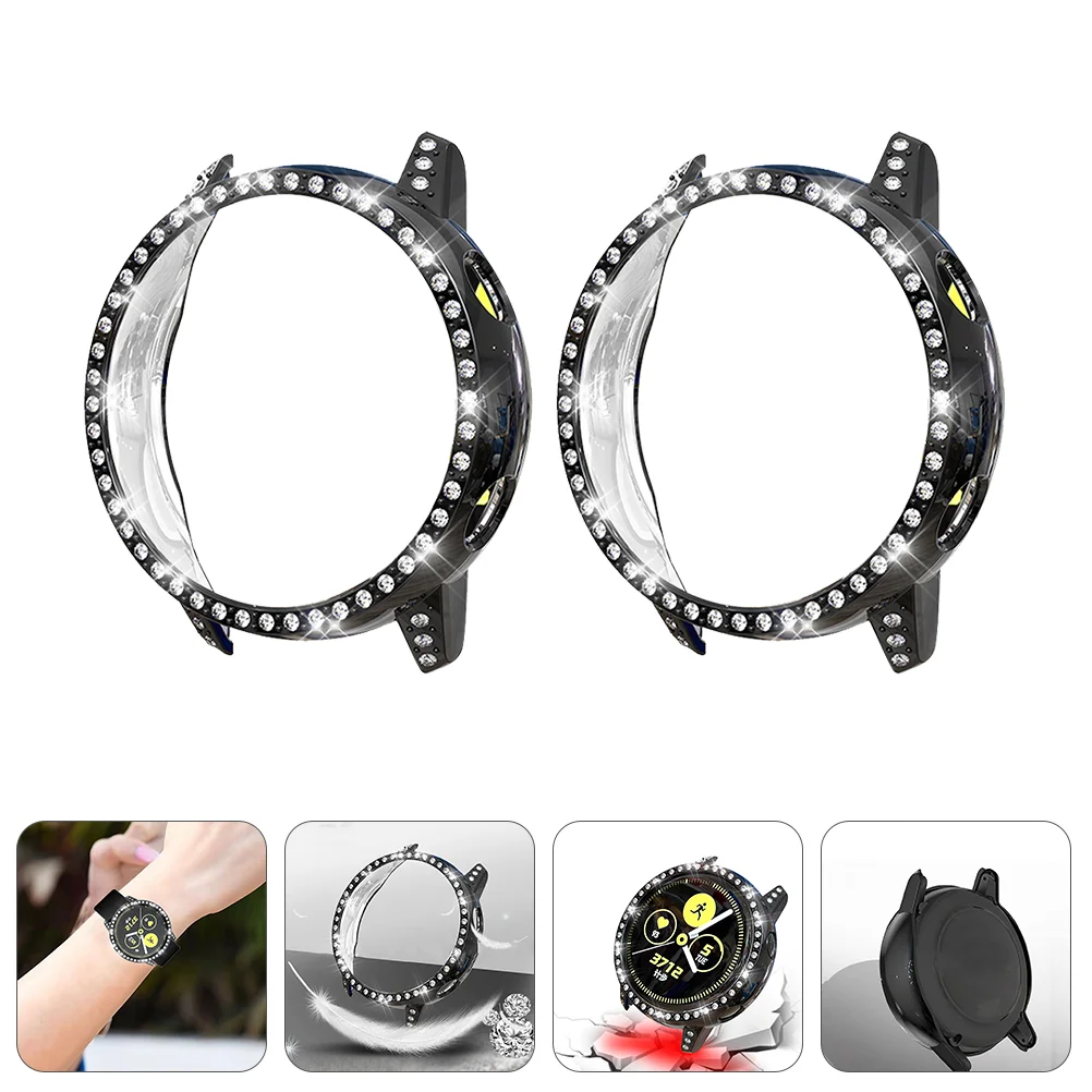 2Pcs Diamond Watch Protective Cover Fashion Watch Case with Screen Protector
2Pcs Diamond Watch Protective Cover Fashion Watch Case with Screen Protector