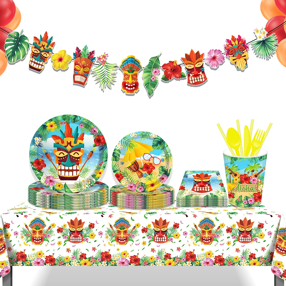 Summer Hawaii Carnival Mask Aloha Flower Birthday Party Disposable Tableware Sets Tablecovers Balloons Baby Shower Party Decors
Summer Hawaii Carnival Mask Aloha Flower Birthday Party Disposable Tableware Sets Tablecovers Balloons Baby Shower Party Decors