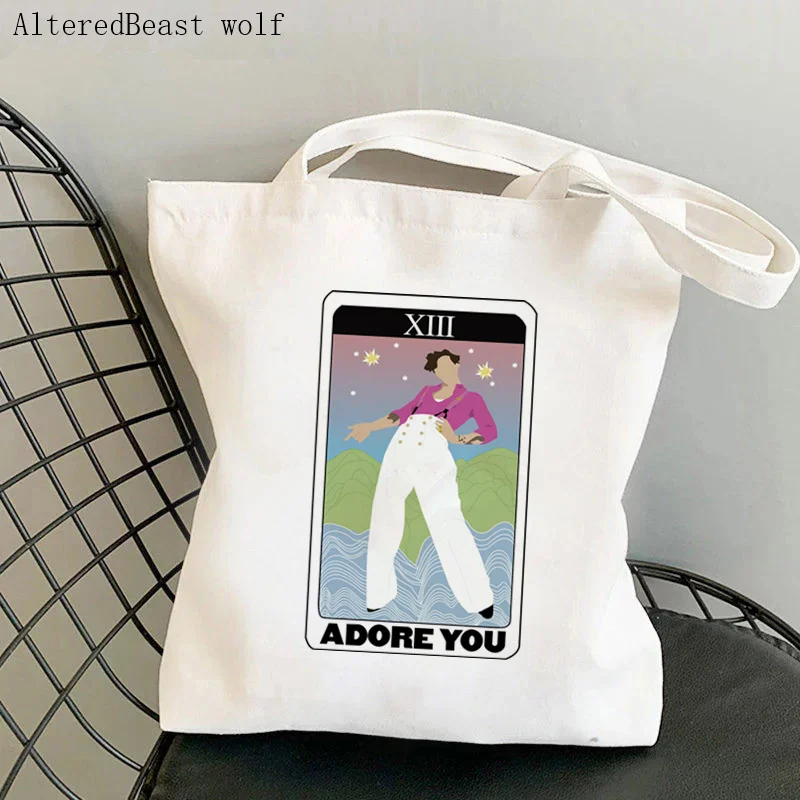 Women Shopper bag One Direction Tomlinson Adore You Tarot Card Back Manly Bag Harajuku Shopping Canvas Bag Shoulder Lady Bag
Women Shopper bag One Direction Tomlinson Adore You Tarot Card Back Manly Bag Harajuku Shopping Canvas Bag Shoulder Lady Bag