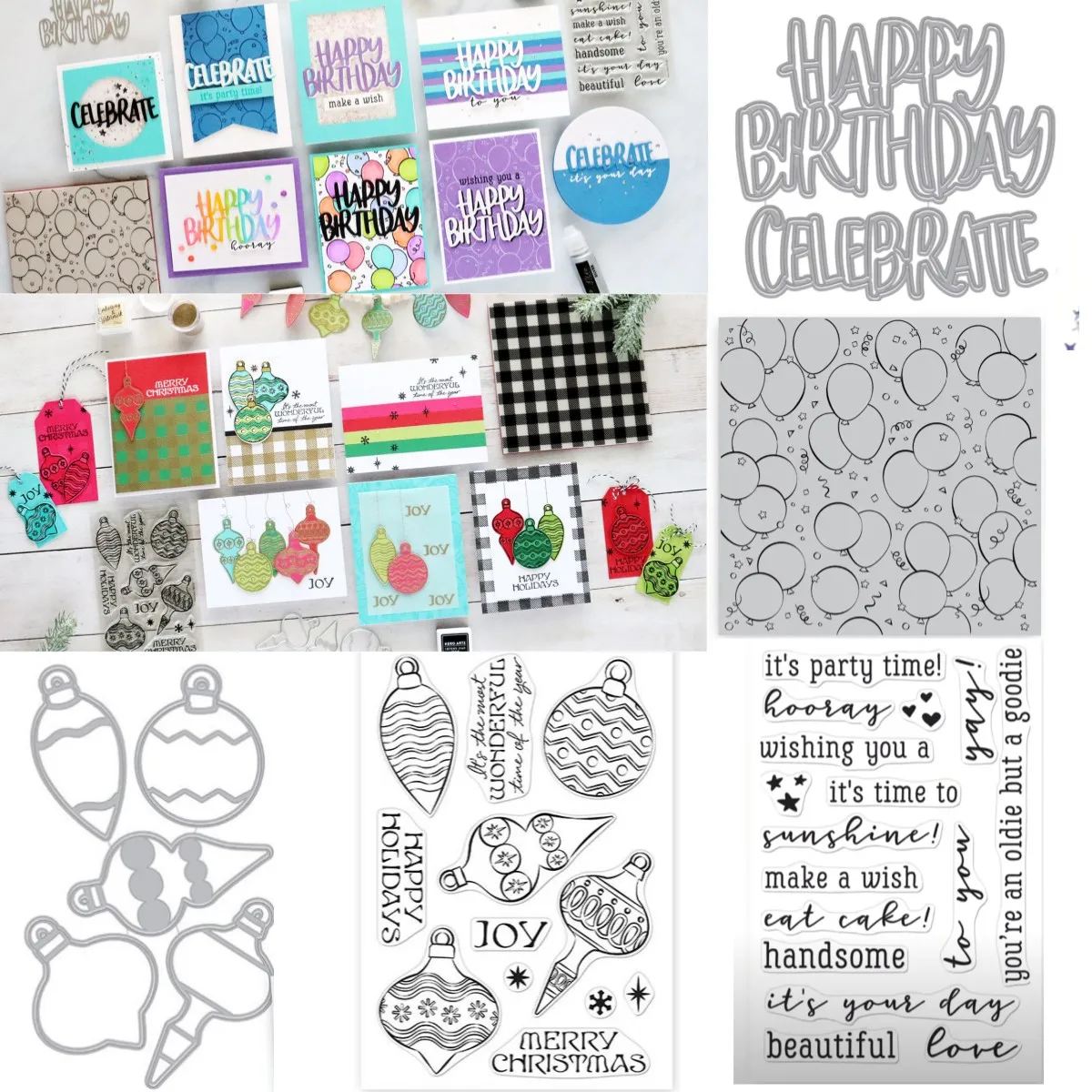 Celebrate Christmas Birthday Clear Stamp Metal Cutting Dies for Card Making Scrapbooking Craft Paper Decoration New Arrival 2023
Celebrate Christmas Birthday Clear Stamp Metal Cutting Dies for Card Making Scrapbooking Craft Paper Decoration New Arrival 2023