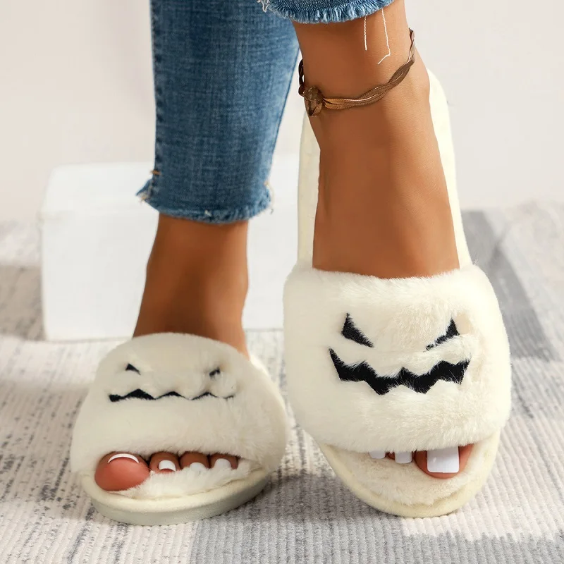 Autumn Winter Halloween Slippers Women Cute Home House Slippers Cotton Shoes Flat Soft Warm Fur Slippers For Men Big Size 43
Autumn Winter Halloween Slippers Women Cute Home House Slippers Cotton Shoes Flat Soft Warm Fur Slippers For Men Big Size 43