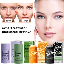 Skin Care Face Mask Green Tea Mask Clean Mud Mask Stick Acne Treatment Blackhead Remove Pores Purifying Moist Korean Cosmetics
