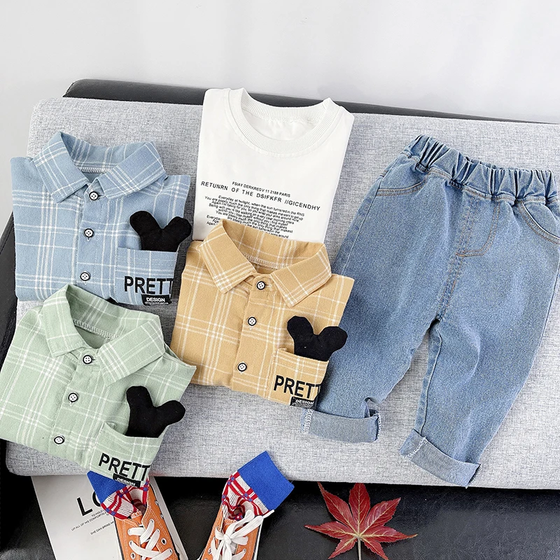 ZL-Baby Clothes Toddler Boy Clothes 0-5 - Years Old Autumn long-Sleeved Longs Suit Baby Printed Shirt Three-Piece Suit
ZL-Baby Clothes Toddler Boy Clothes 0-5 - Years Old Autumn long-Sleeved Longs Suit Baby Printed Shirt Three-Piece Suit