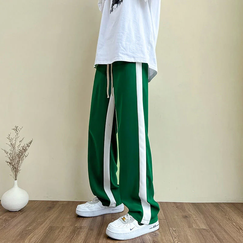 Hybskr Ice Silk Side Stripe Casual Pant Streetwear High Street Men's Sport Pants Oversize Straight Drawstring Casual Trousers
Hybskr Ice Silk Side Stripe Casual Pant Streetwear High Street Men's Sport Pants Oversize Straight Drawstring Casual Trousers