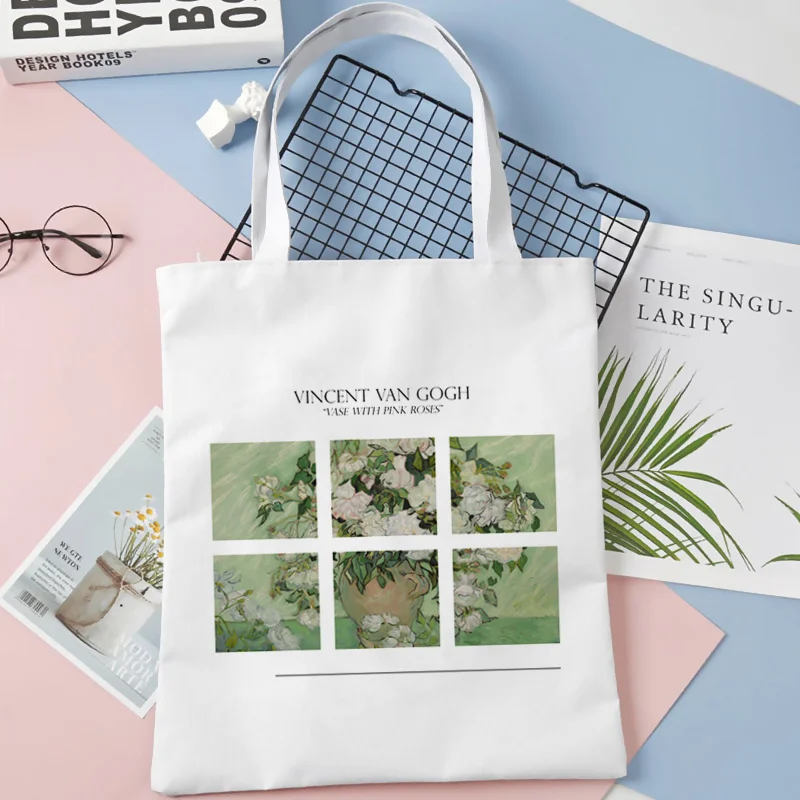 Tote Canvas Shoulder Bag Shopping Bags Beach reusable Eco Handbag Women Van Gogh Casual harajuku kawaii Art Teacher Handbag
Tote Canvas Shoulder Bag Shopping Bags Beach reusable Eco Handbag Women Van Gogh Casual harajuku kawaii Art Teacher Handbag