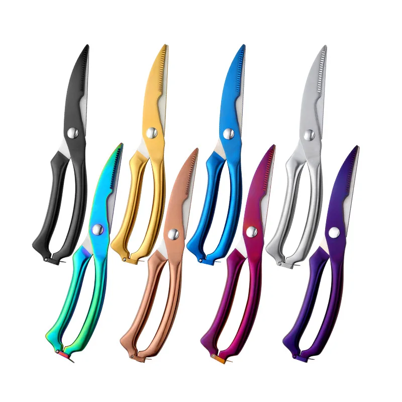 Stainless Steel Kitchen Scissors Powerful Chicken Bone Scissors Cutter Cook Shears Fish Duck Cut Chef Scissors Knife Tool
Stainless Steel Kitchen Scissors Powerful Chicken Bone Scissors Cutter Cook Shears Fish Duck Cut Chef Scissors Knife Tool