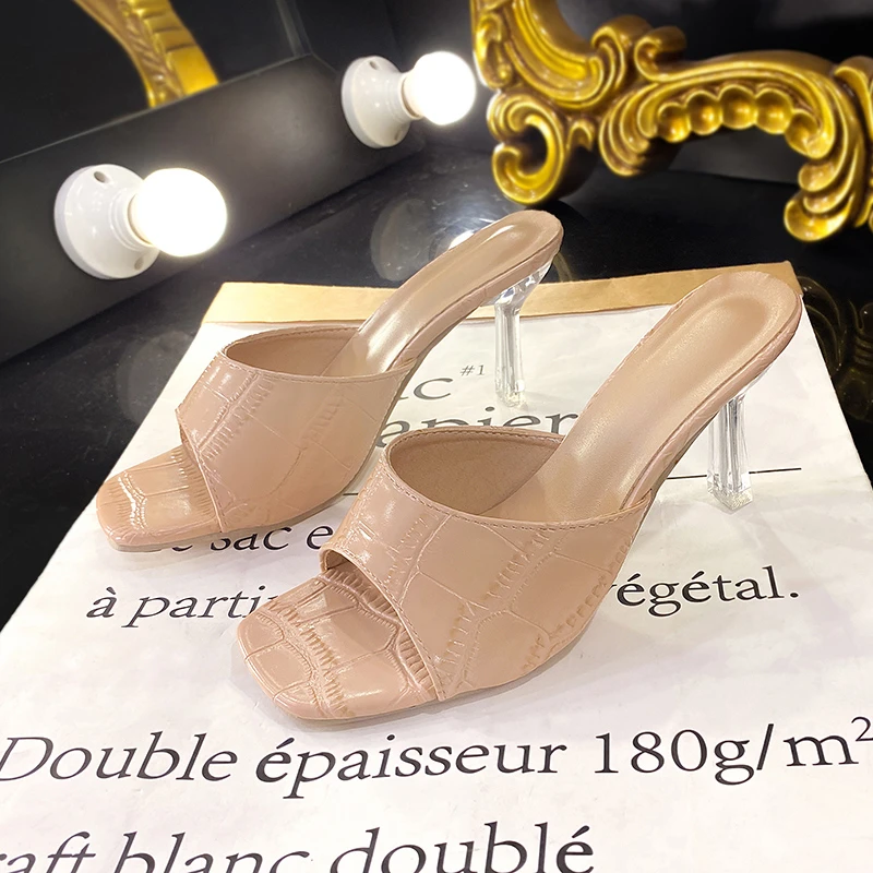 Crystal High-heeled Solid Color Plus Size Slippers for Summer Wear 2022 New Net Red Fashion Square Toe Stiletto Women's Shoes
Crystal High-heeled Solid Color Plus Size Slippers for Summer Wear 2022 New Net Red Fashion Square Toe Stiletto Women's Shoes