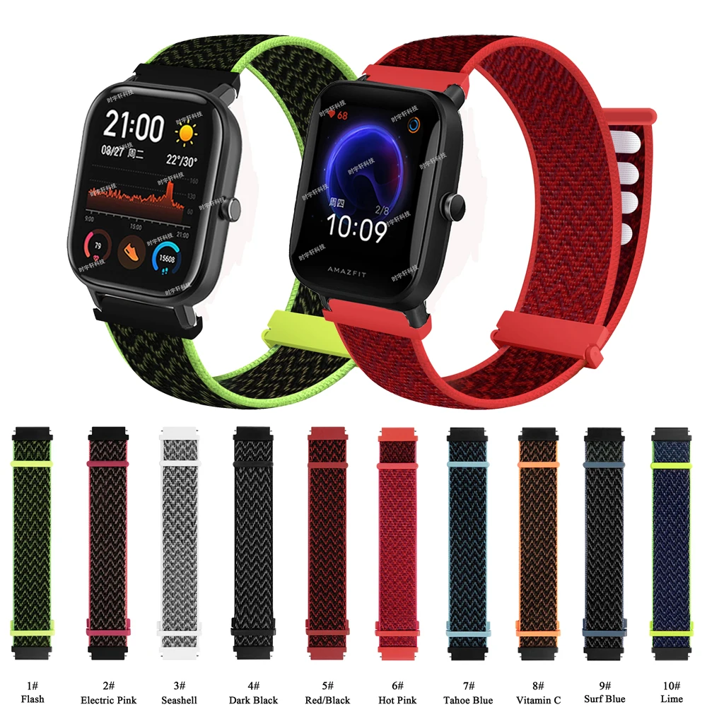 Ремешок нейлоновый для смарт-часов Amazfit Bip S Lite/Bip U Pro, спортивный браслет для Amazfit GTR 42 мм/Neo/GTS Correa, 20 мм
Ремешок нейлоновый для смарт-часов Amazfit Bip S Lite/Bip U Pro, спортивный браслет для Amazfit GTR 42 мм/Neo/GTS Correa, 20 мм