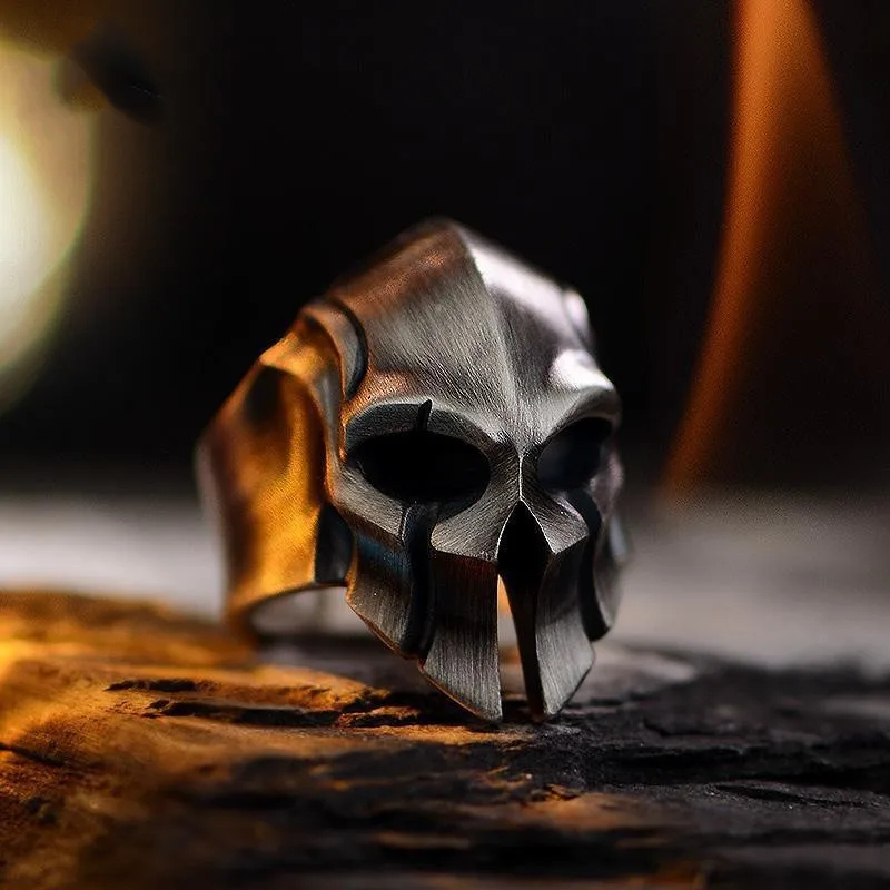 Silver Spartan Mask Ring Men's Single Ring Vintage Fashion Brand Personality Skull Ring Open Ring Handmade Jewelry
Silver Spartan Mask Ring Men's Single Ring Vintage Fashion Brand Personality Skull Ring Open Ring Handmade Jewelry