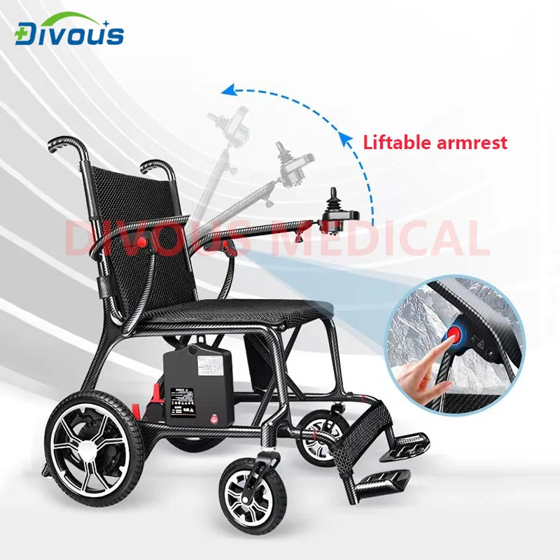 N/W:10kg Lithium Battery Powered Lightweight Portable Comfortable Travel 0utdoor Carbon Fiber Electric Wheelchair
N/W:10kg Lithium Battery Powered Lightweight Portable Comfortable Travel 0utdoor Carbon Fiber Electric Wheelchair