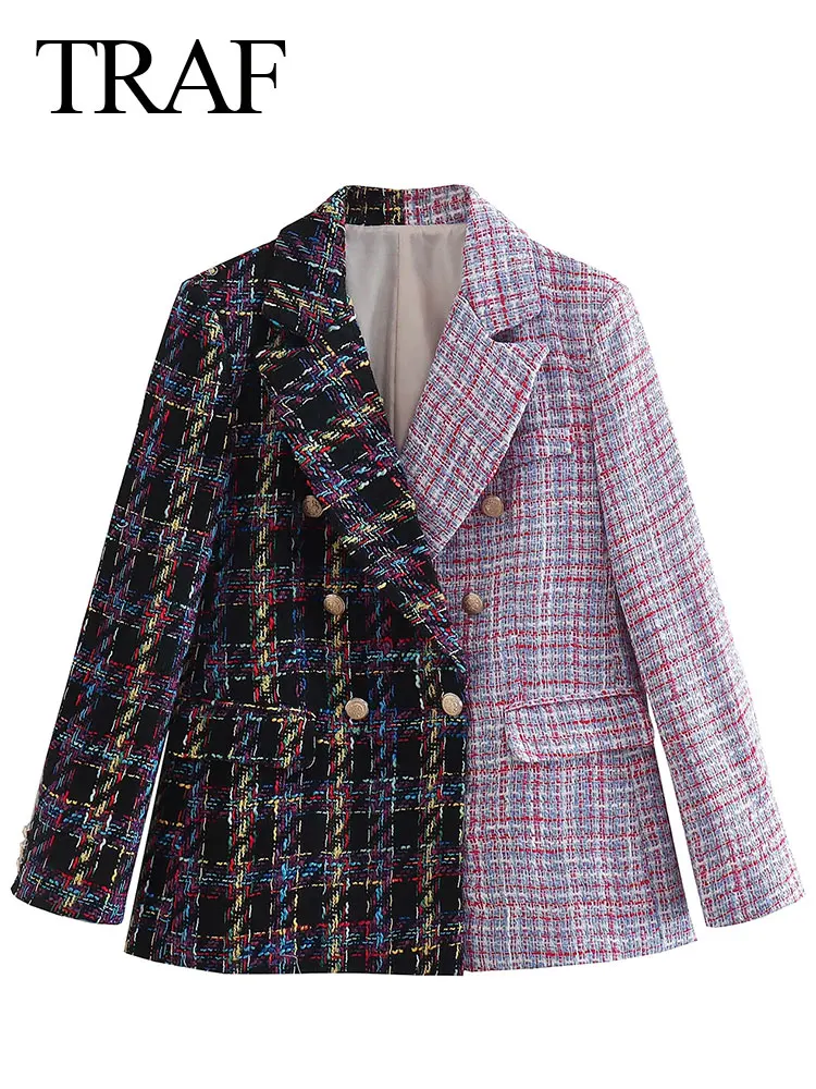 TRAF Fashion New Color-block Textured Double-breasted Suit Jacket Temperament Elegant Suit Collar Commuter Jacket Women's Wear
TRAF Fashion New Color-block Textured Double-breasted Suit Jacket Temperament Elegant Suit Collar Commuter Jacket Women's Wear