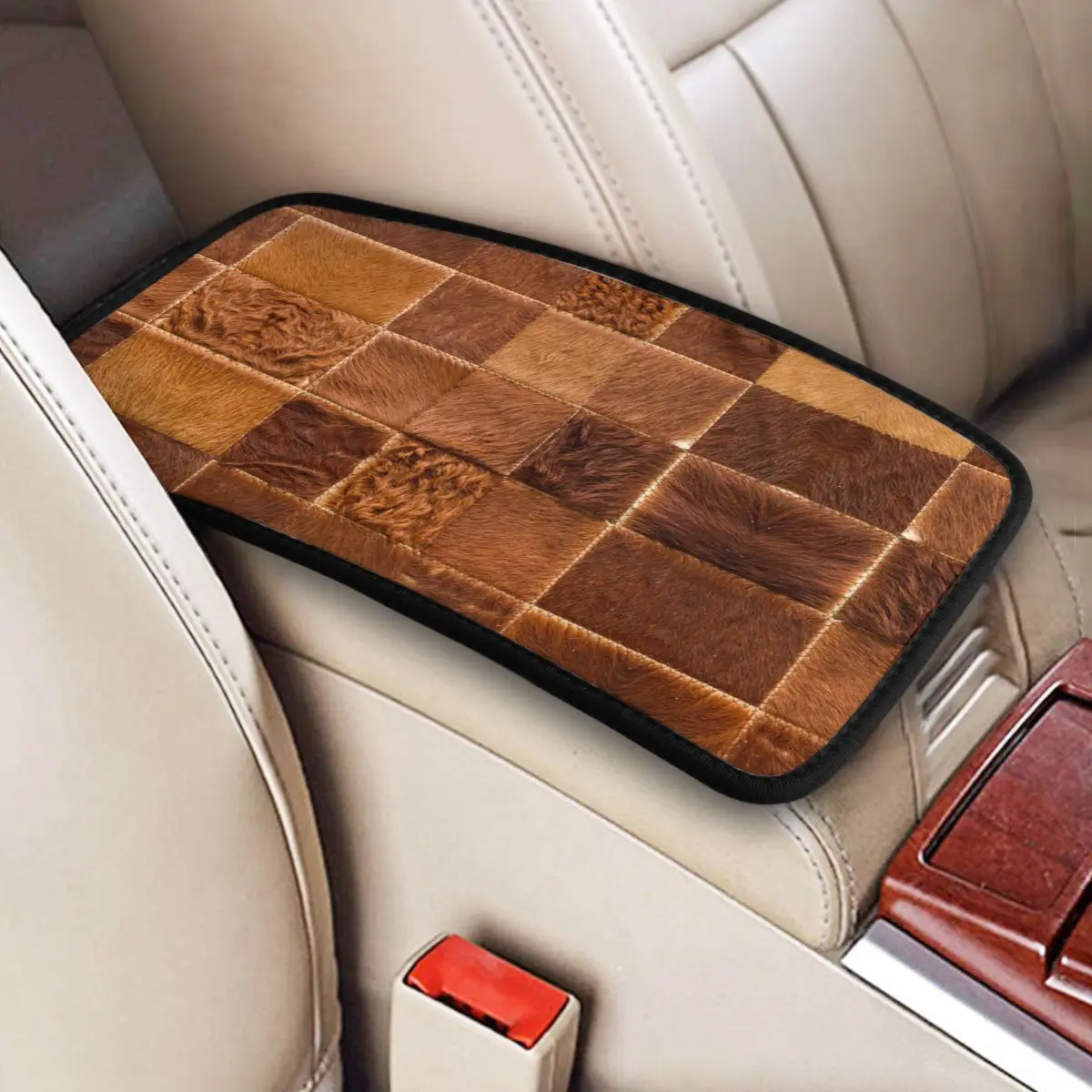 Armrest Box Pad Brown Checkered Cowhide Print Car Center Console Protective Cover Mat Animal Leather Texture Interior Cushion
Armrest Box Pad Brown Checkered Cowhide Print Car Center Console Protective Cover Mat Animal Leather Texture Interior Cushion