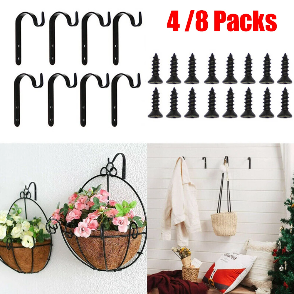 4/8pcs Metal Brackets For Hanging Lanterns Flower Pots Baskets Decorations Bird Feeders Outdoor Garden Wall Hook Black Bracket
4/8pcs Metal Brackets For Hanging Lanterns Flower Pots Baskets Decorations Bird Feeders Outdoor Garden Wall Hook Black Bracket