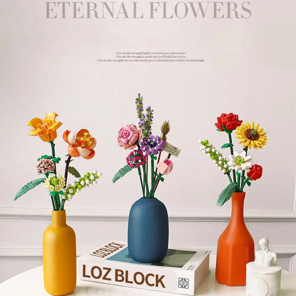 Цветок в горшке иллюстрация 3D модель подарок на день Святого Валентина украшение для дома Подсолнух роза цветок Лаванда строительные блоки 
Цветок в горшке иллюстрация 3D модель подарок на день Святого Валентина украшение для дома Подсолнух роза цветок Лаванда строительные блоки