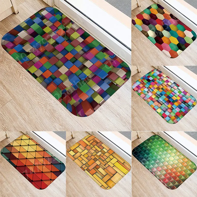 3D Color Geometry Doormat Flannel Floor Mat For Living Room Carpet Kitchen Entrance Home Rugs Mats Bedroom Anti-slip Footpad
3D Color Geometry Doormat Flannel Floor Mat For Living Room Carpet Kitchen Entrance Home Rugs Mats Bedroom Anti-slip Footpad