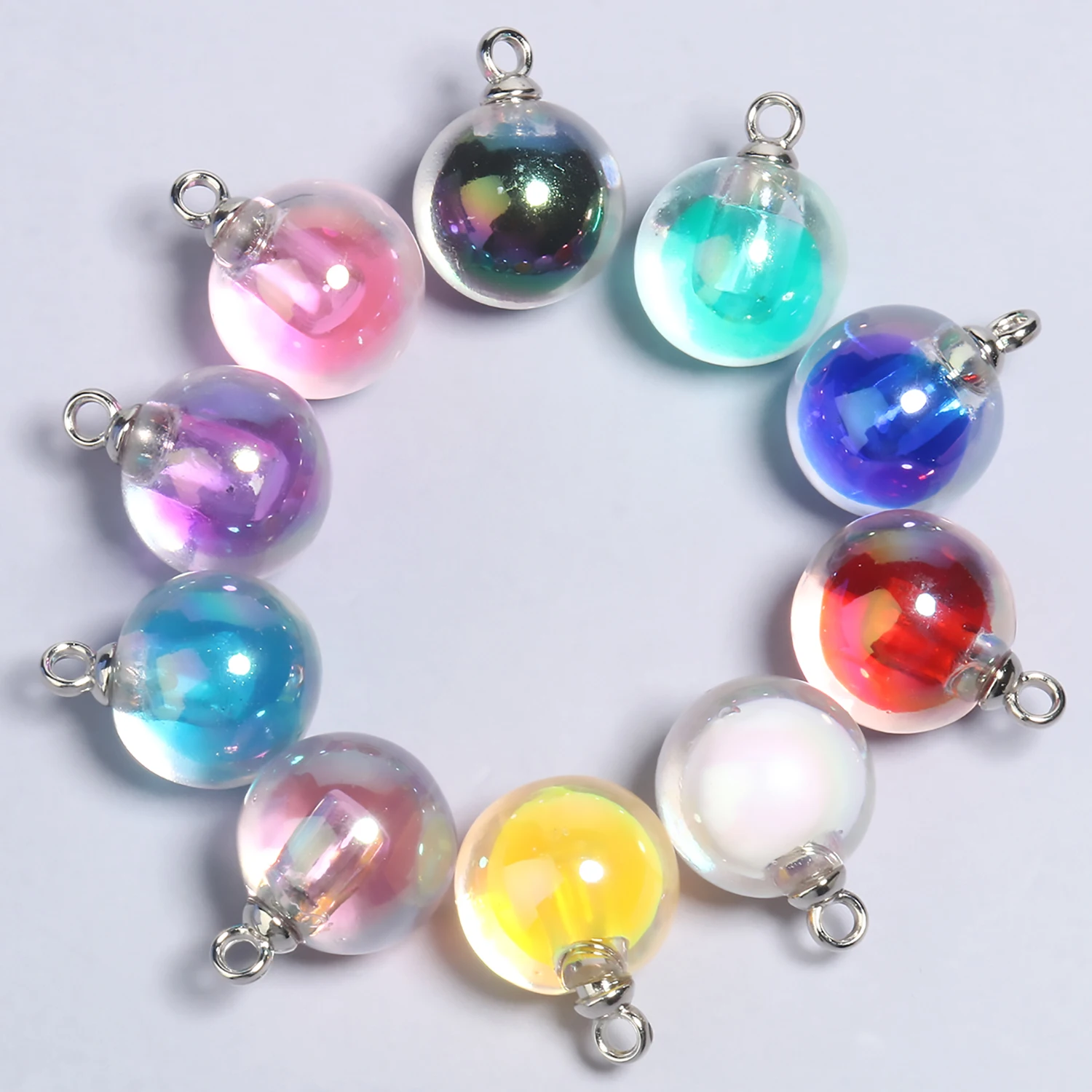 10pcs 21x16mm AB Color Acrylic Charms Round Ball Charms Pendant for Jewelry Making Diy Keychain Bracelets Necklaces Accessories
10pcs 21x16mm AB Color Acrylic Charms Round Ball Charms Pendant for Jewelry Making Diy Keychain Bracelets Necklaces Accessories