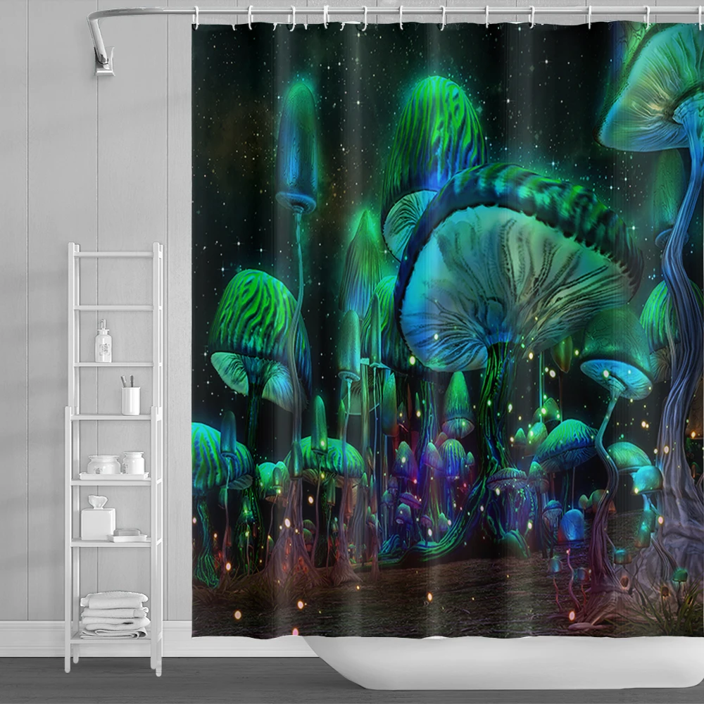 Psychedelic Mushroom Myth Forest Shower Curtains Mandala Sun Moon Waterproof Polyester Fabric Bathroom Curtain with Hooks
Psychedelic Mushroom Myth Forest Shower Curtains Mandala Sun Moon Waterproof Polyester Fabric Bathroom Curtain with Hooks