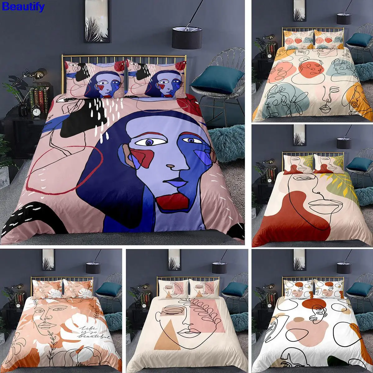 Beautify Abstract Line Drawing Bedding Set 2/3Pcs Duvet Cover & Pillowcase(s) 3D Printed Quilt Cover Home Textile Gift
Beautify Abstract Line Drawing Bedding Set 2/3Pcs Duvet Cover & Pillowcase(s) 3D Printed Quilt Cover Home Textile Gift