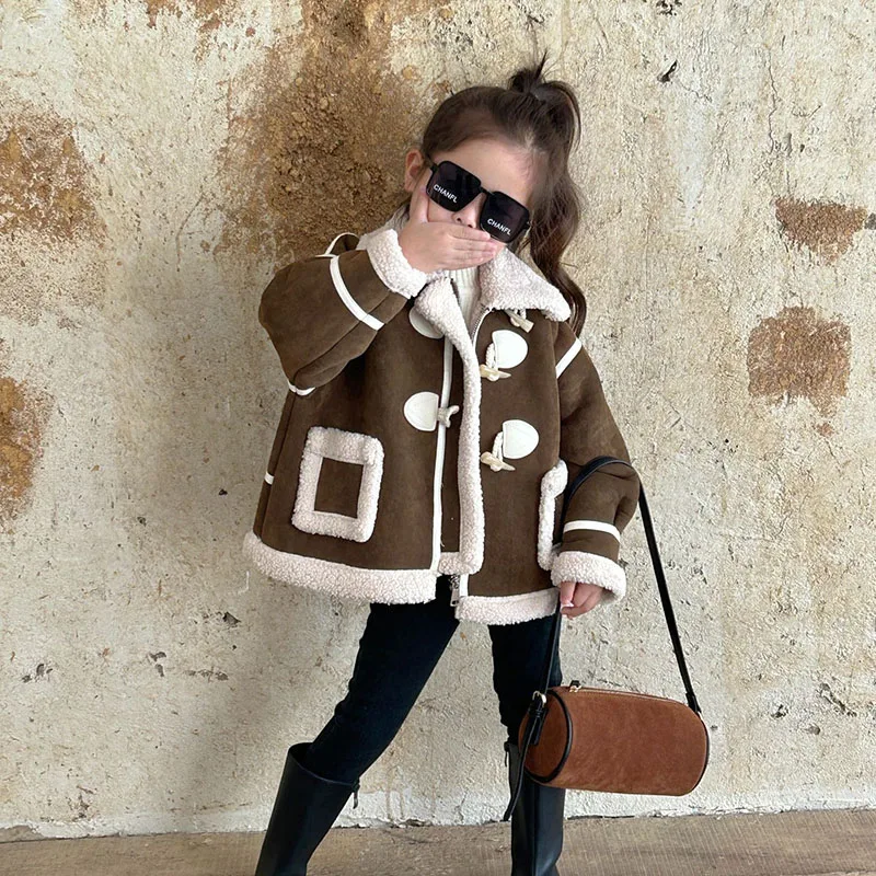 2023 Winter New Children's Wear Girls' Suede Lamb Wool Coat Thickened keep warm Coat 2-73
2023 Winter New Children's Wear Girls' Suede Lamb Wool Coat Thickened keep warm Coat 2-73