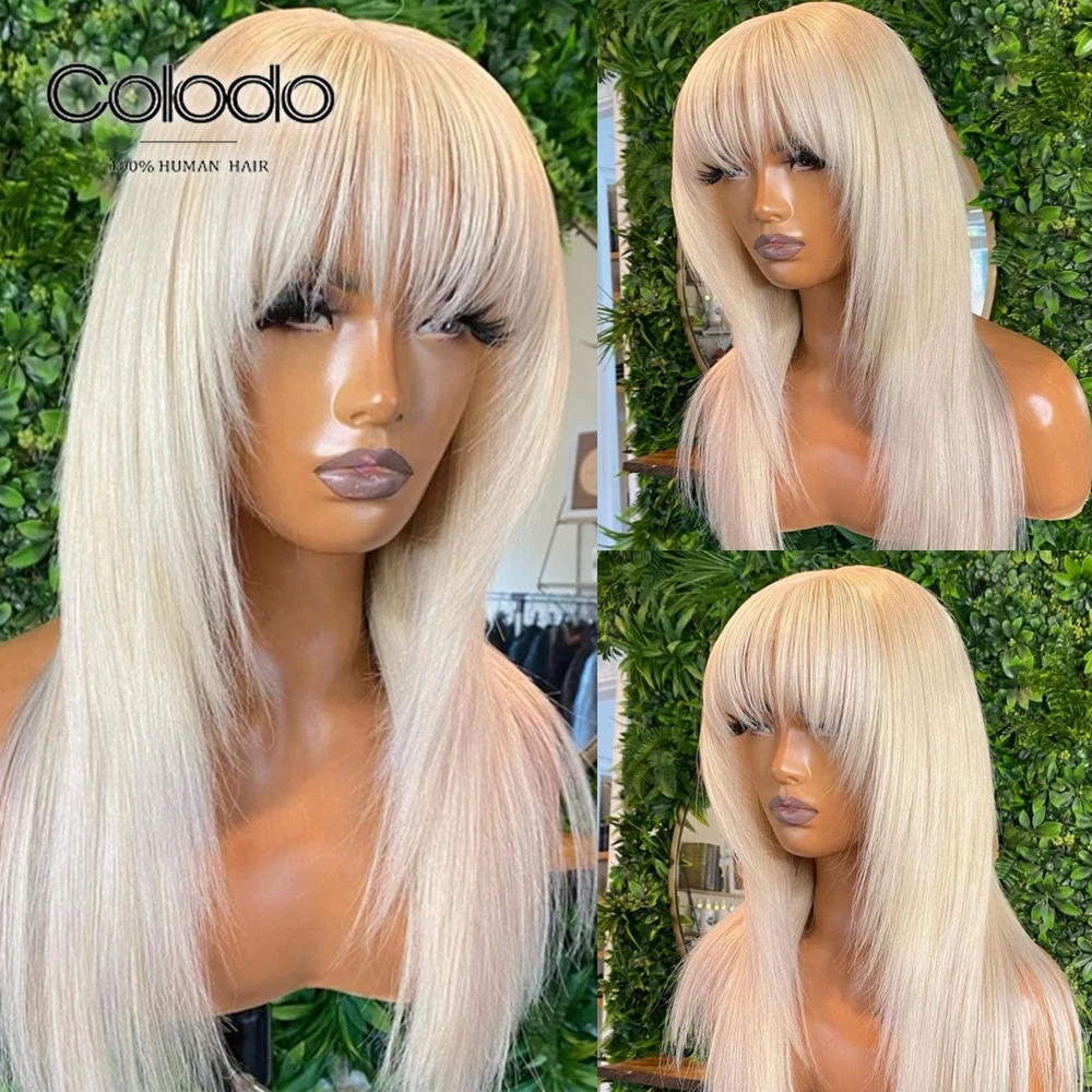 Colodo 613 Blonde 13x4 Lace Front Human Hair Wigs Brazilian Bone Straight Hair 13x6 Transparent Lace Frontal Wig With Bangs 
Colodo 613 Blonde 13x4 Lace Front Human Hair Wigs Brazilian Bone Straight Hair 13x6 Transparent Lace Frontal Wig With Bangs